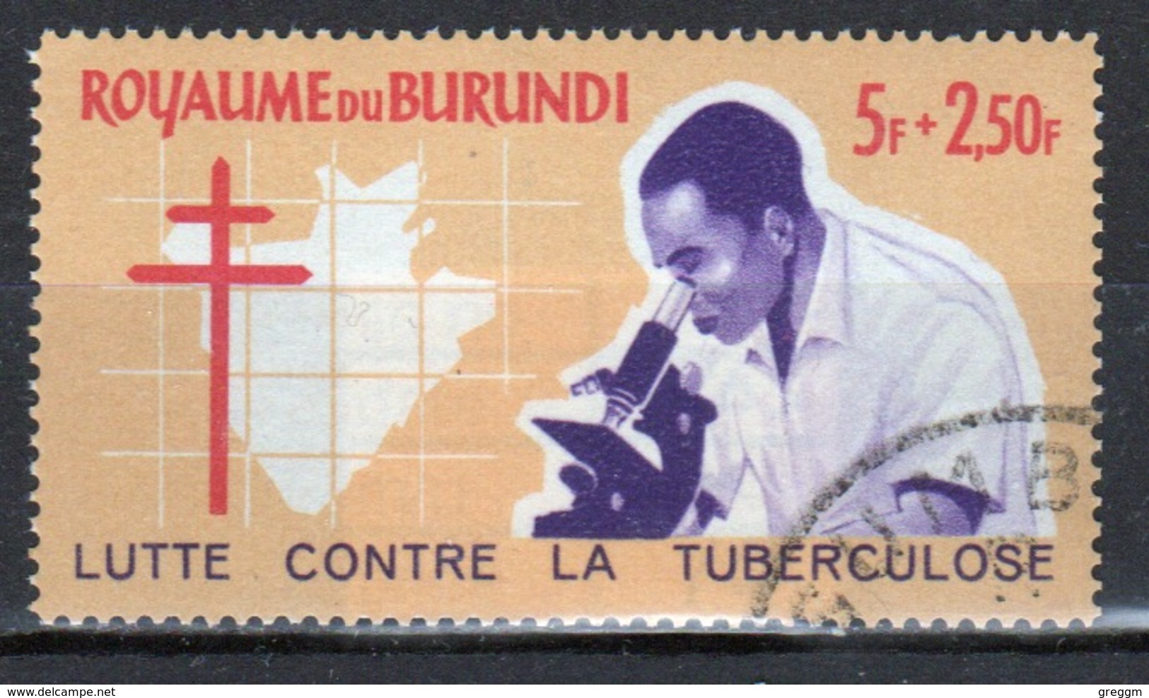 Burundi 1965 Single 5f + 2.50f Stamp From The Anti-TB Campaign Set. - Used Stamps