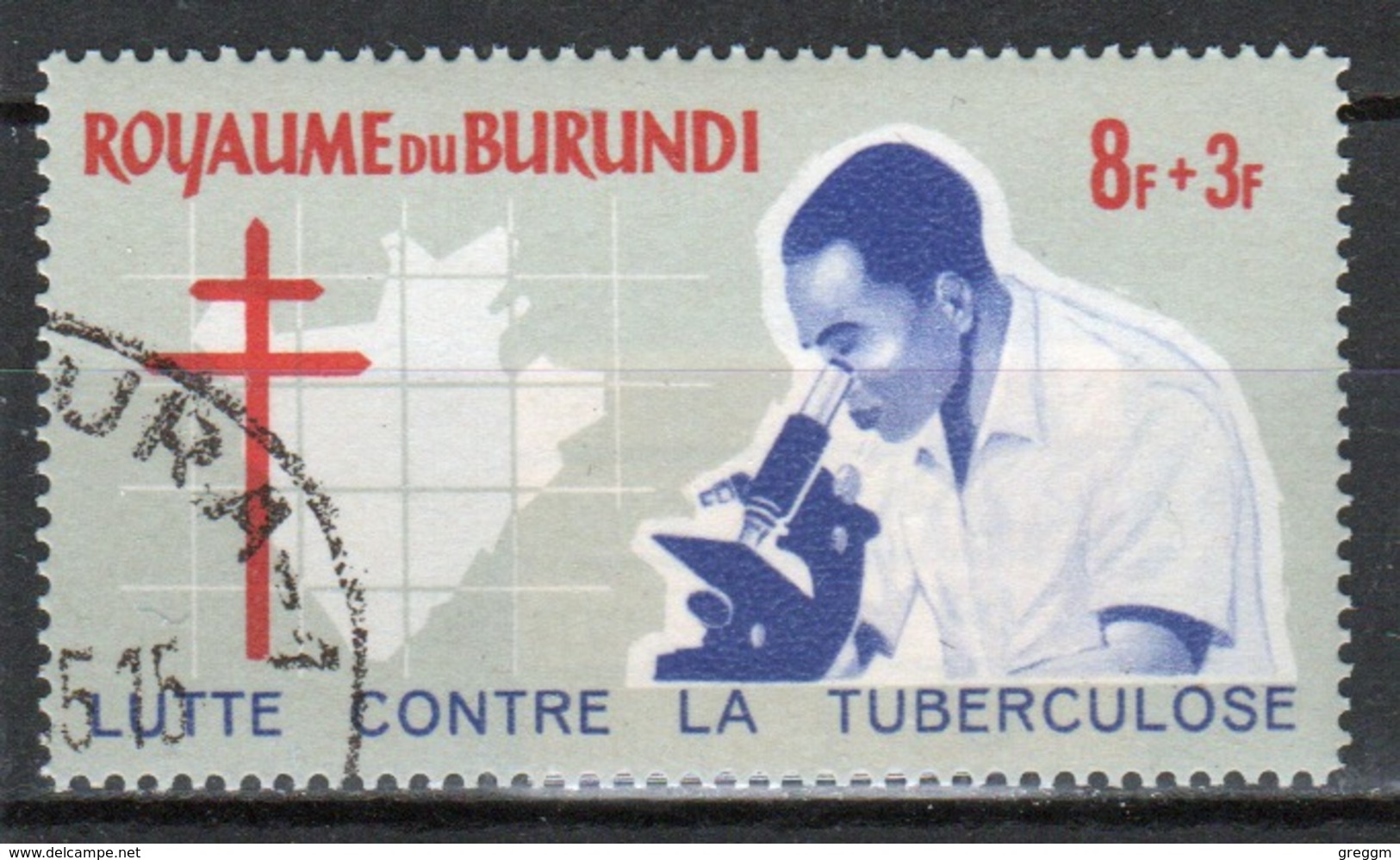 Burundi 1965 Single 8f + 3f Stamp From The Anti-TB Campaign Set. - Used Stamps