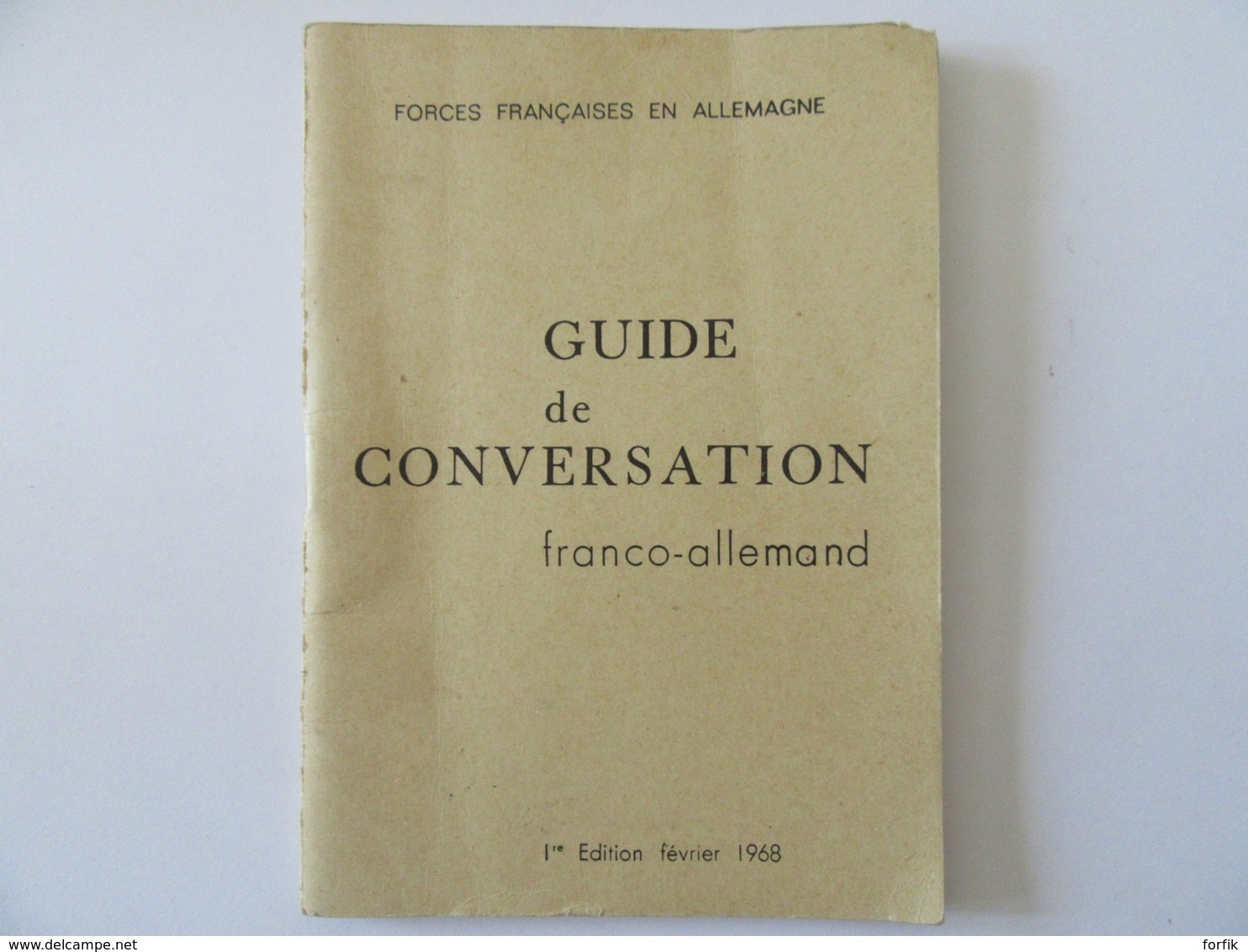 Guide Conversation Franco-allemand (dictionnaire) - 1ère édition Février 1968 - TBE - Dizionari