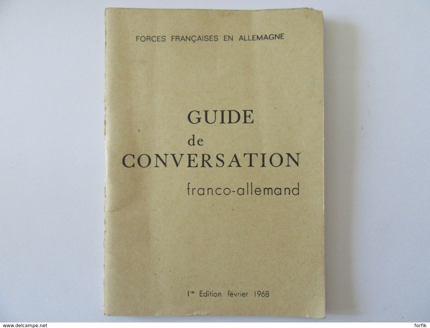 Guide Conversation Franco-allemand (dictionnaire) - 1ère édition Février 1968 - TBE - Dictionnaires