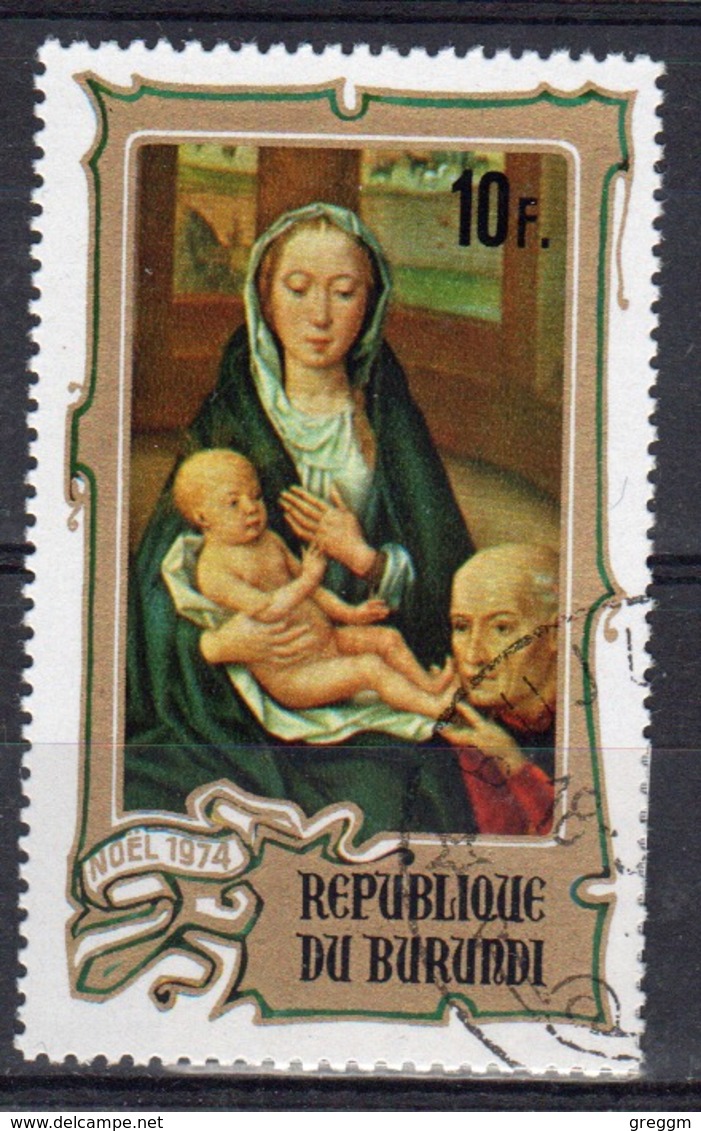 Burundi 1974 Single 10f Stamp From The Christmas Paintings Set. - Used Stamps