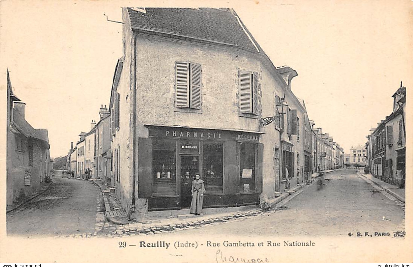 Reuilly        36        Pharmacie Place Gambetta Et Rue Nationale      (voir Scan) - Other & Unclassified