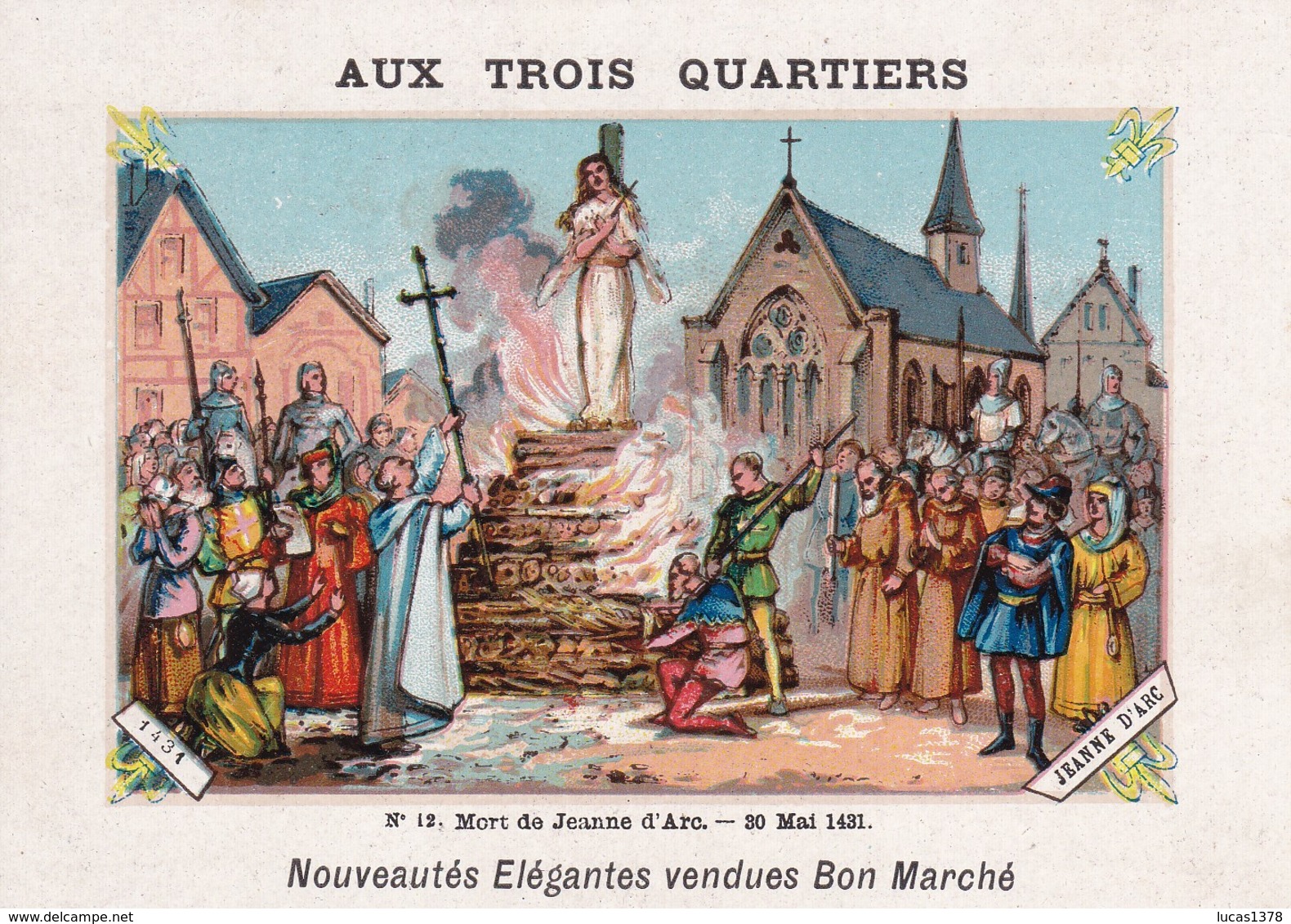 PARIS / AUX TROIS QUARTIERS / NOUVEAUTES ELEGANTES / JEANNE D ARC N 12 / 13X9 - Autres & Non Classés