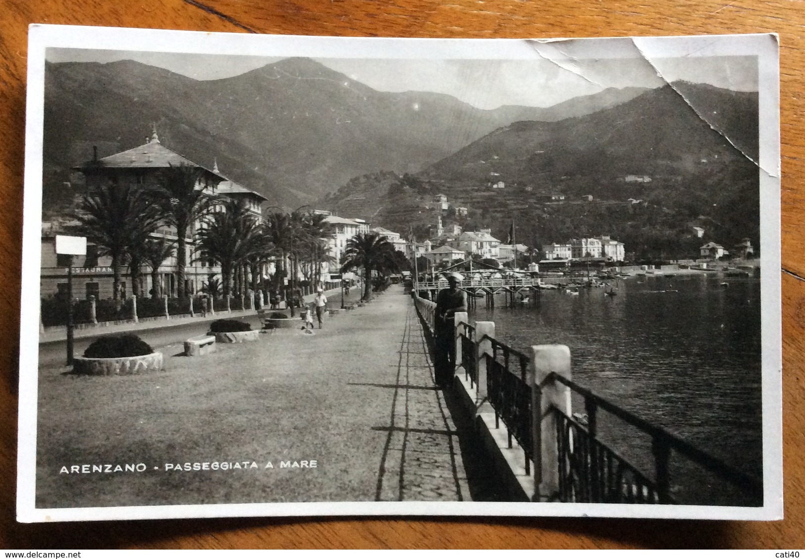 AMBULANTE  MESS.SAVONA - GENOVA 29 * 13/3/33 SU CARTOLINA ARENZANO PASSEGGIATA A MARE PER L'ESTERO : AMBURGO - Hotels & Restaurants