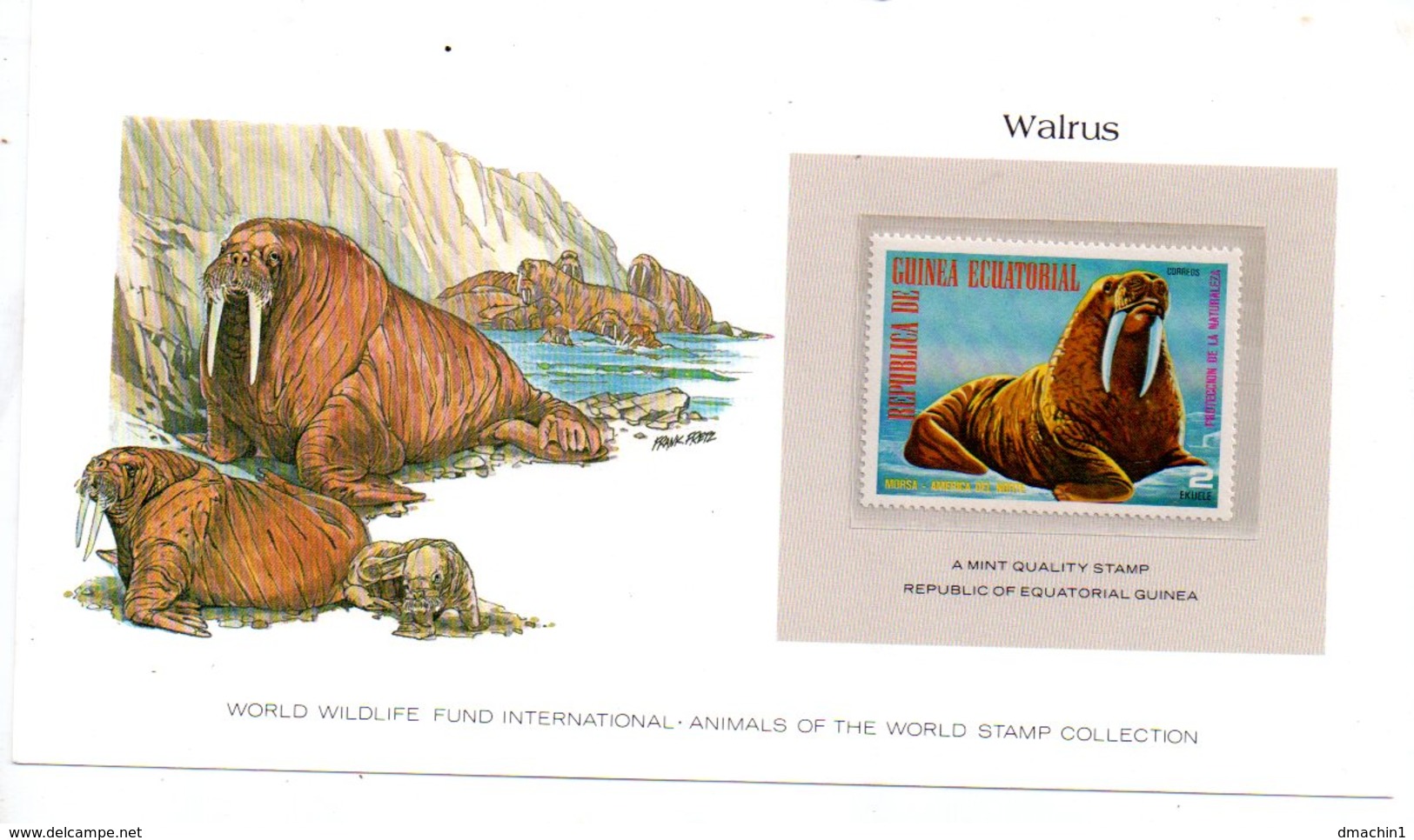 Animals Of The Worl Stamp Collection - Walrus - Guinea-voir état - Other & Unclassified