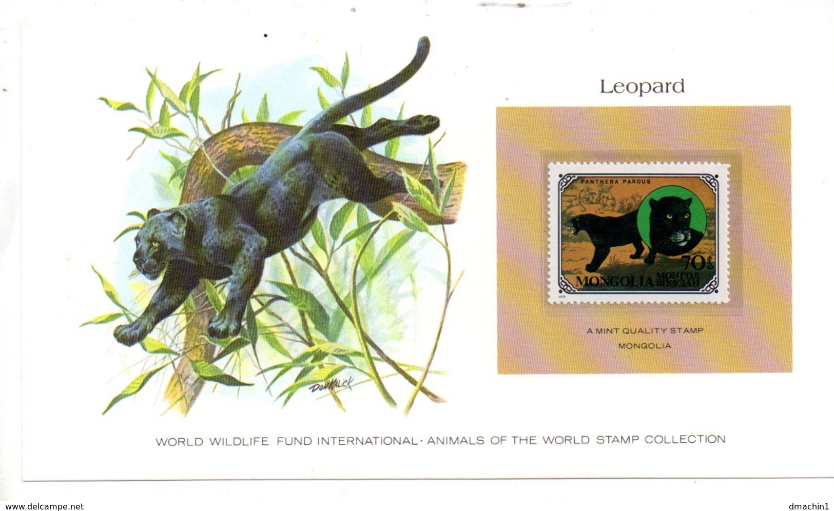 Animals Of The Worl Stamp Collection - Leopard - Mongolia-voir état - Autres & Non Classés
