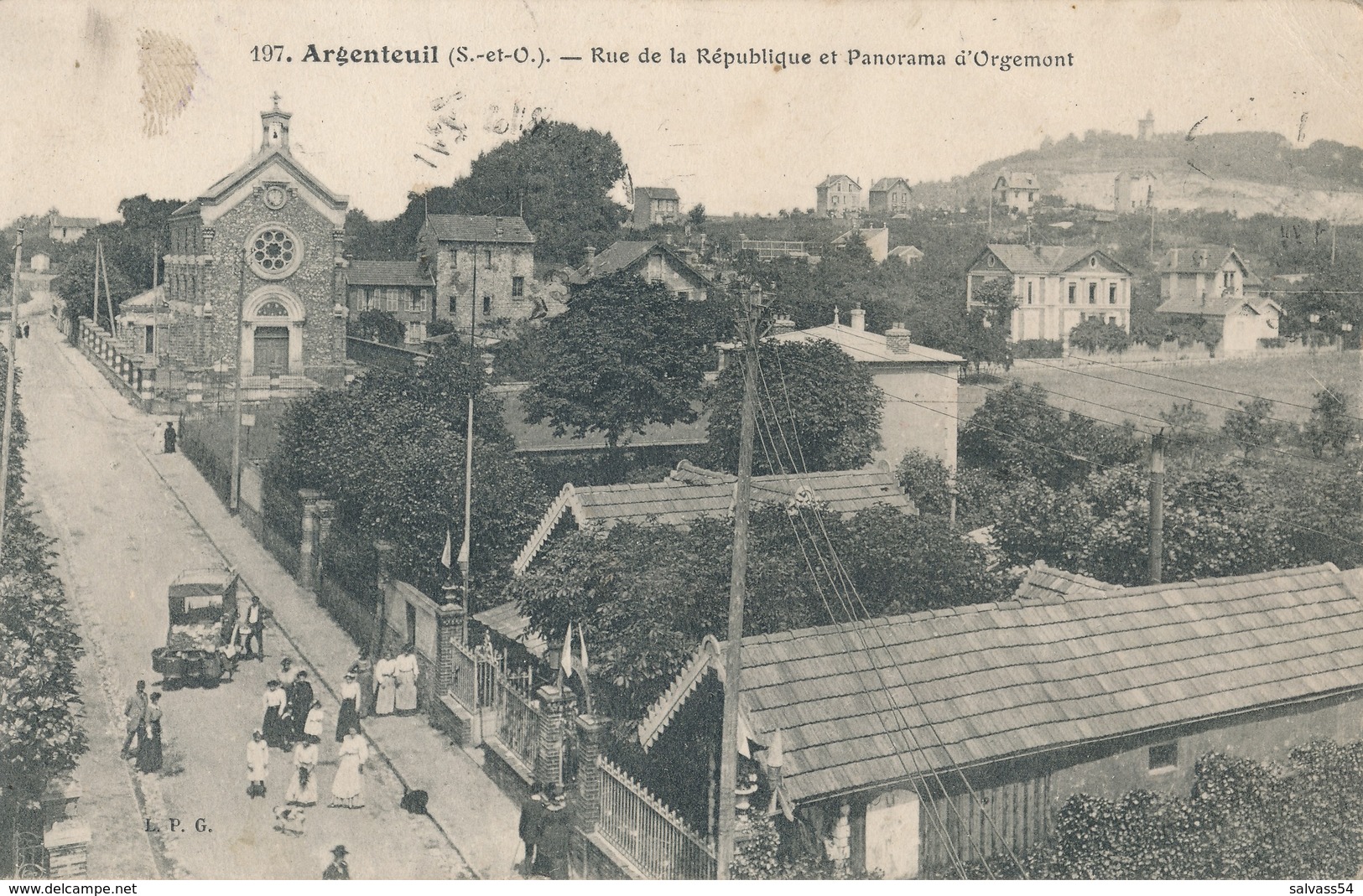 95) ARGENTEUIL : Rue De La République Et Panorama D'Orgemont  (1912) - Argenteuil