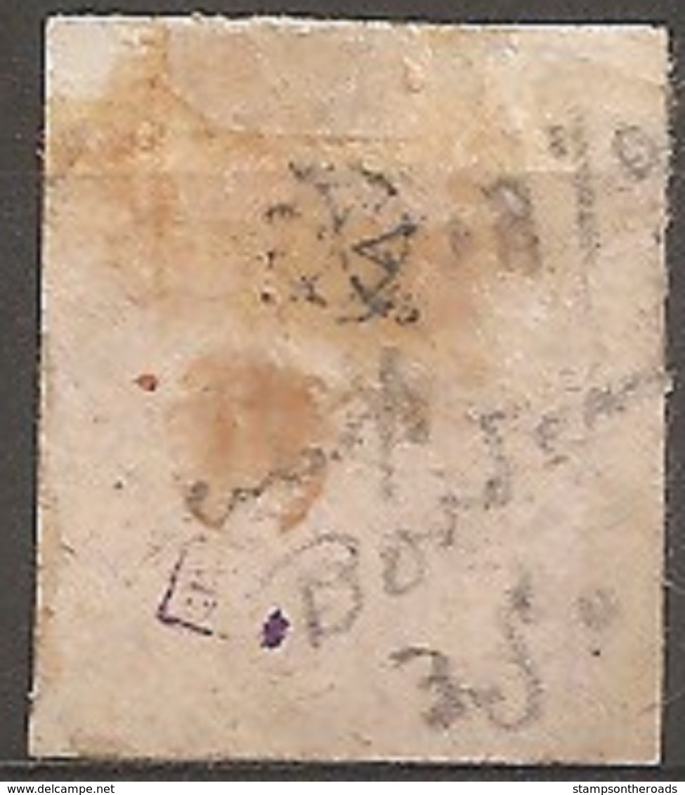FR41U - 1870/1 France, N. 41, "Emission De Bordeaux", 4c. Gris, Timbre Oblitéré - 1870 Bordeaux Printing