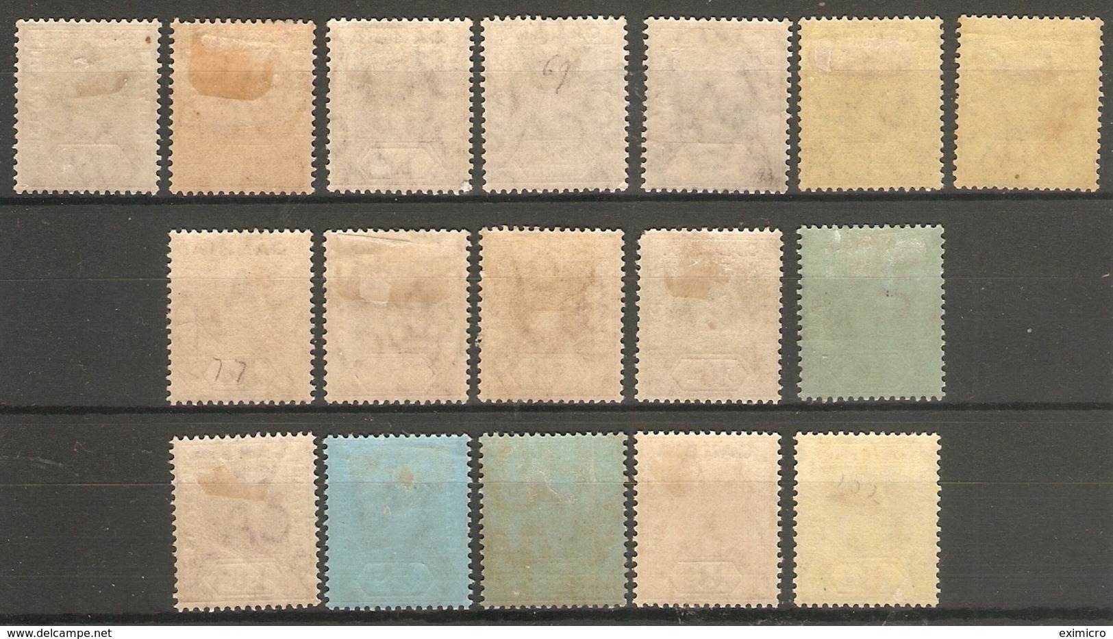 GAMBIA 1912 - 1922 SET SG 86/102 WATERMARK MULTIPLE CROWN CA MOUNTED MINT Cat £200 - Gambie (...-1964)