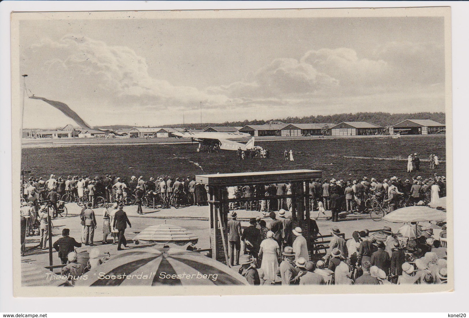 Vintage Pc KLM K.L.M. Royal Dutch Airlines Fokker F-VIIB @ Soesterberg Airport - 1919-1938: Entre Guerras