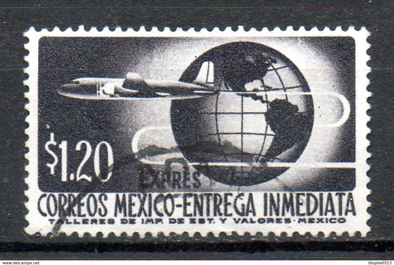 MEXIQUE. Timbre Pour Lettres Par Expres Oblitéré. Avion. - Avions