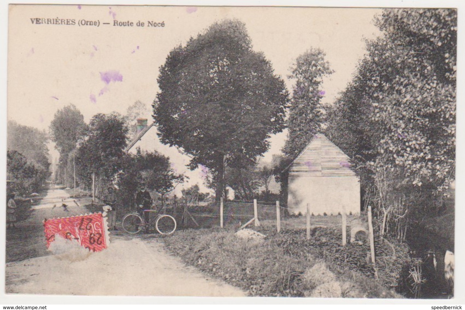 27009 VERRIERES Orne - Route De Nocé -ed Chaffroy Nogent L R -facteur - Autres & Non Classés