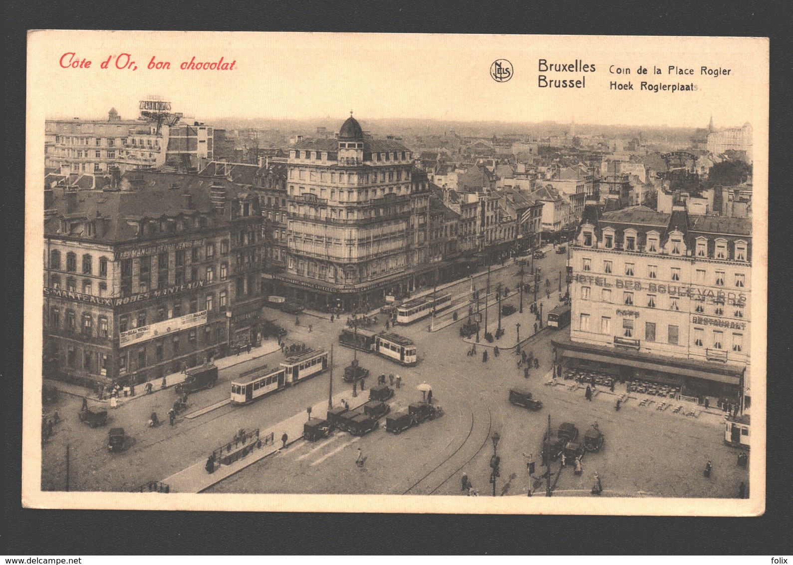 Brussel / Bruxelles - Coin De La Place Rogier - Côte D'Or, Bon Chocolat - Publicité - Places, Squares