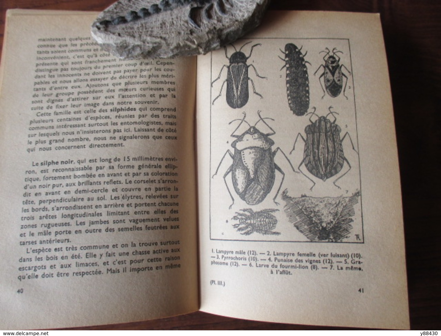 Livre sur LES INSECTES - LES HOTES UTILES DU JARDIN - année 1944 - Collection "Sciences et Voyages" - 136 pages -21 scan