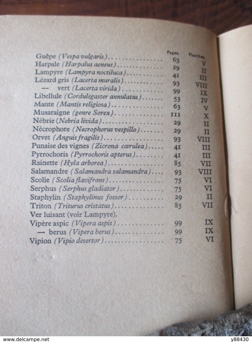 Livre sur LES INSECTES - LES HOTES UTILES DU JARDIN - année 1944 - Collection "Sciences et Voyages" - 136 pages -21 scan