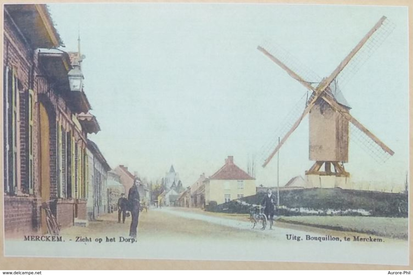 Merckem Zicht Op Het De Dorps (Molen - Moulin)(Reproduction - Photo) - Houthulst