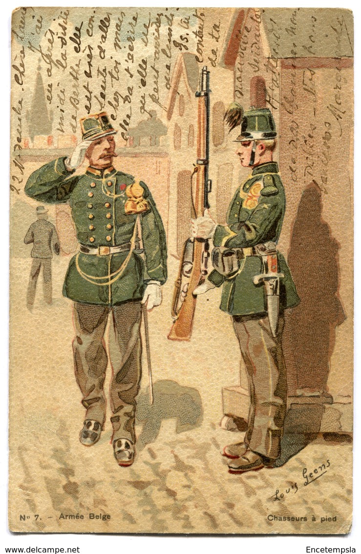 CPA - Carte Postale - Belgique - Armée Belge - Chasseurs à Pied - 1904 (B8823) - Personaggi