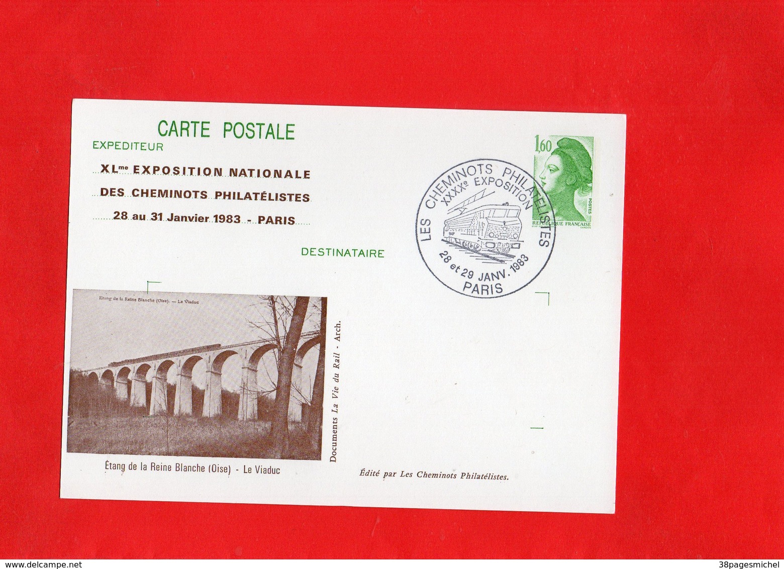 F0706 - Exposition Nationale Des Cheminots Philatélistes 28 Au 31 Janvier 1983 - PARIS - Exhibitions