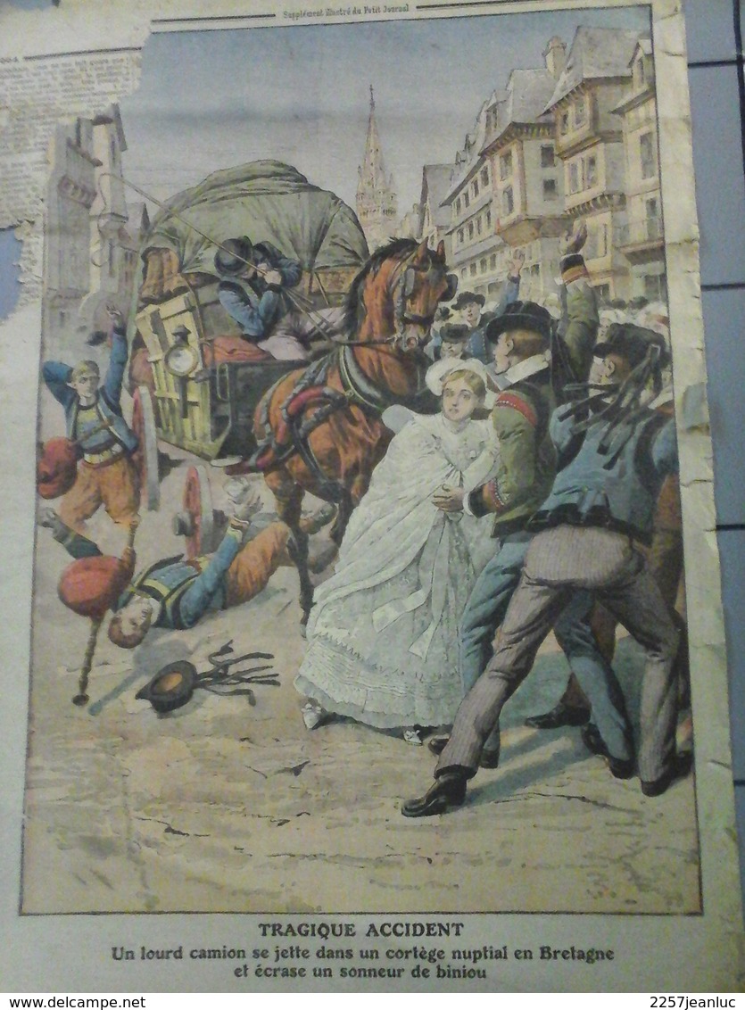 Le Petit Journal  Du 25Juin 1911 - Passagers Héroiques & Tragique Accident - Le Petit Journal