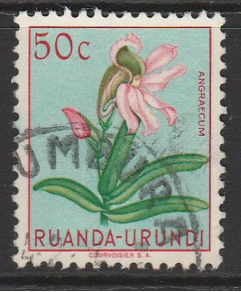 Ruanda Urundi 1953 Indigenous Flora 50 C Multicoloured SW 134 O Used - Used Stamps