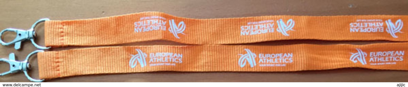 VIP. NECK LANYARD STRAP ID (sangle)  For European Athletics  Kombank Arena In Belgrade, Serbia. 2017. Brand New. - Athlétisme