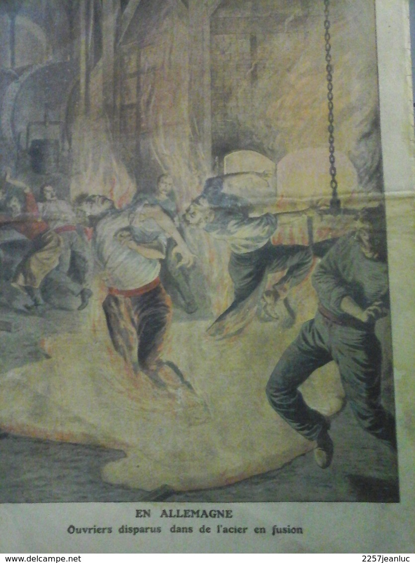 Le Petit Journal  Du Décembre  1910 - Ces Sauvages Tuent Nos Soldats & Ouvrier Disparus Dans L'Acier En Fusion - Le Petit Journal