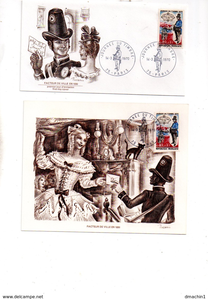 Gravure Decaris Avec FDC Journée Du Timbre 1970-voir état - 1970-1979