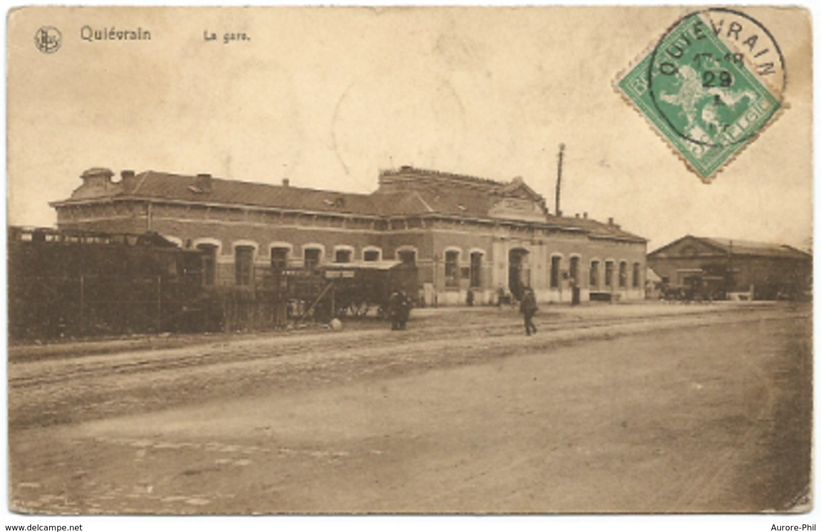 Quiévrain La Gare Avec Attelage - Quiévrain