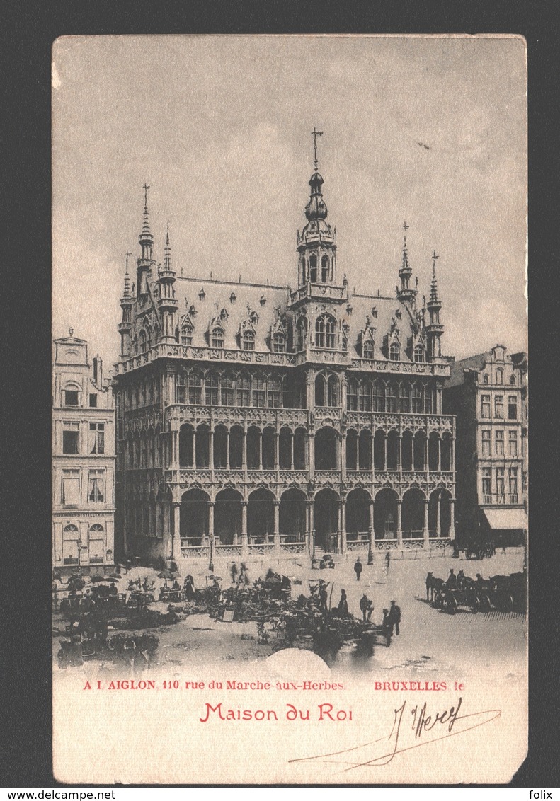 Brussel / Bruxelles - Maison Du Roi - Publicité A L'Aiglon - 1902 - Dos Simple - Musées