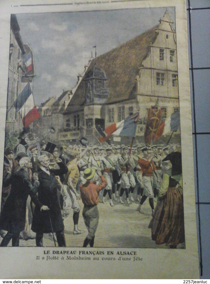 Le Petit Journal  Du 4 Juillet 1909 - Le Sabotage Des Courses & Le Drapeaux Français En Alsace. - Le Petit Journal