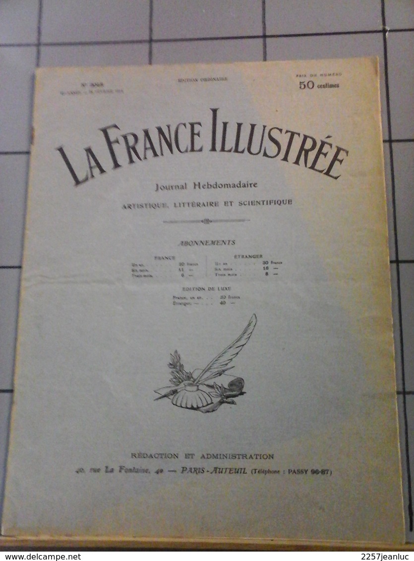 La France Illustrée Du 28 Fevrier 1914 - Divers Articles Pub Ect.. - Le Petit Journal