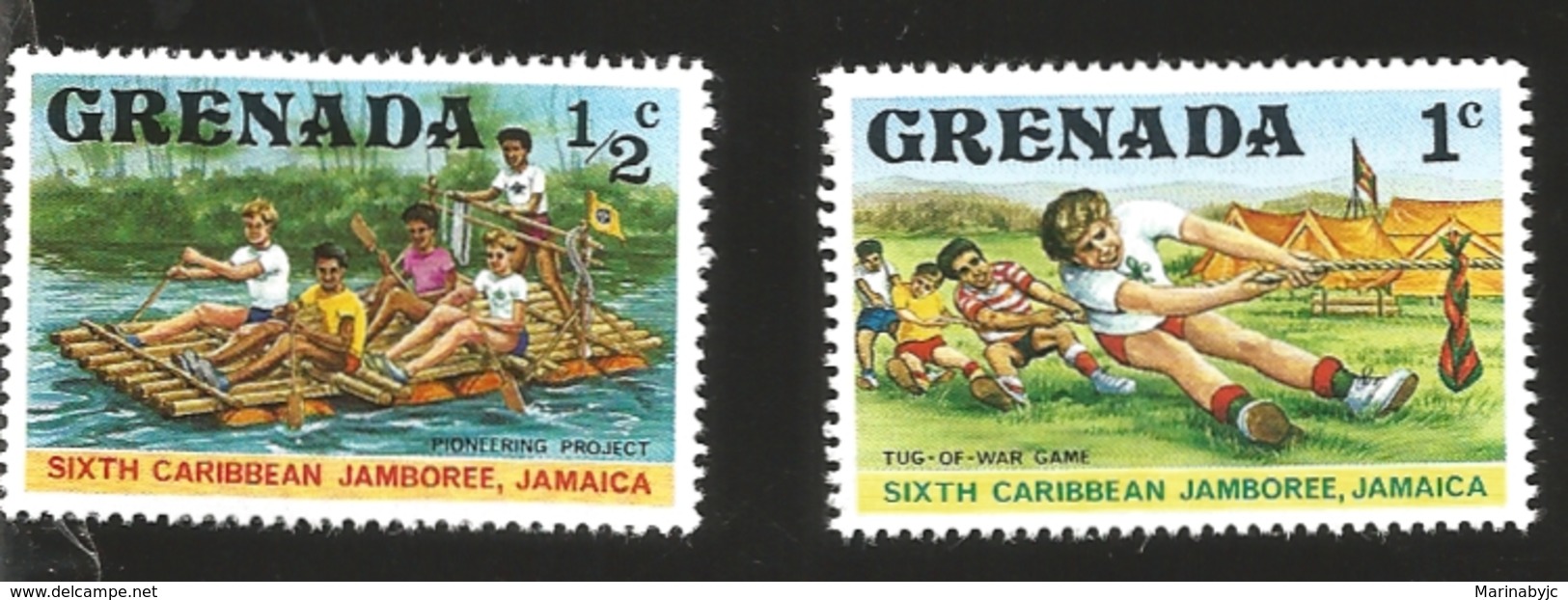 V) 1977 GRENADA SIXTH CARIBBEAN BOY SCOUT JAMBOREE, MNH - Grenada (1974-...)
