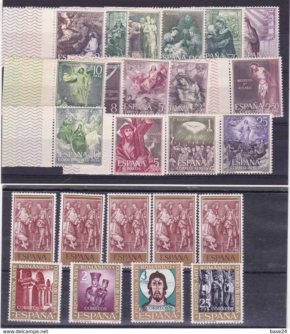 1959 1962 Spagna Spain 3 Serie MNH**: Yv. 938x5 + 1038/41 + 1134/44 + Aerea - Nuovi