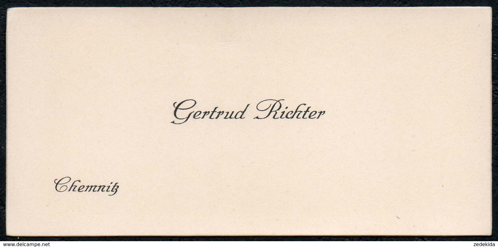 C6044 - Chemnitz - Gertrud Richter - Visitenkarte - Tarjetas De Visita