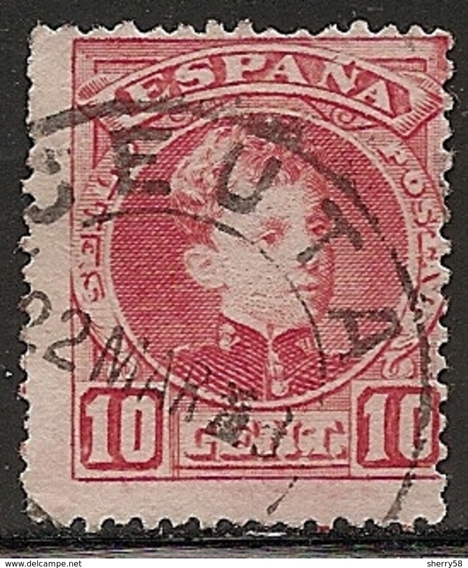 1901-1905-ED. 243 ALFONSO XIII TIPO CADETE 10 CTS ROJO-USADO FECHADOR CEUTA 22MAR03- - Used Stamps