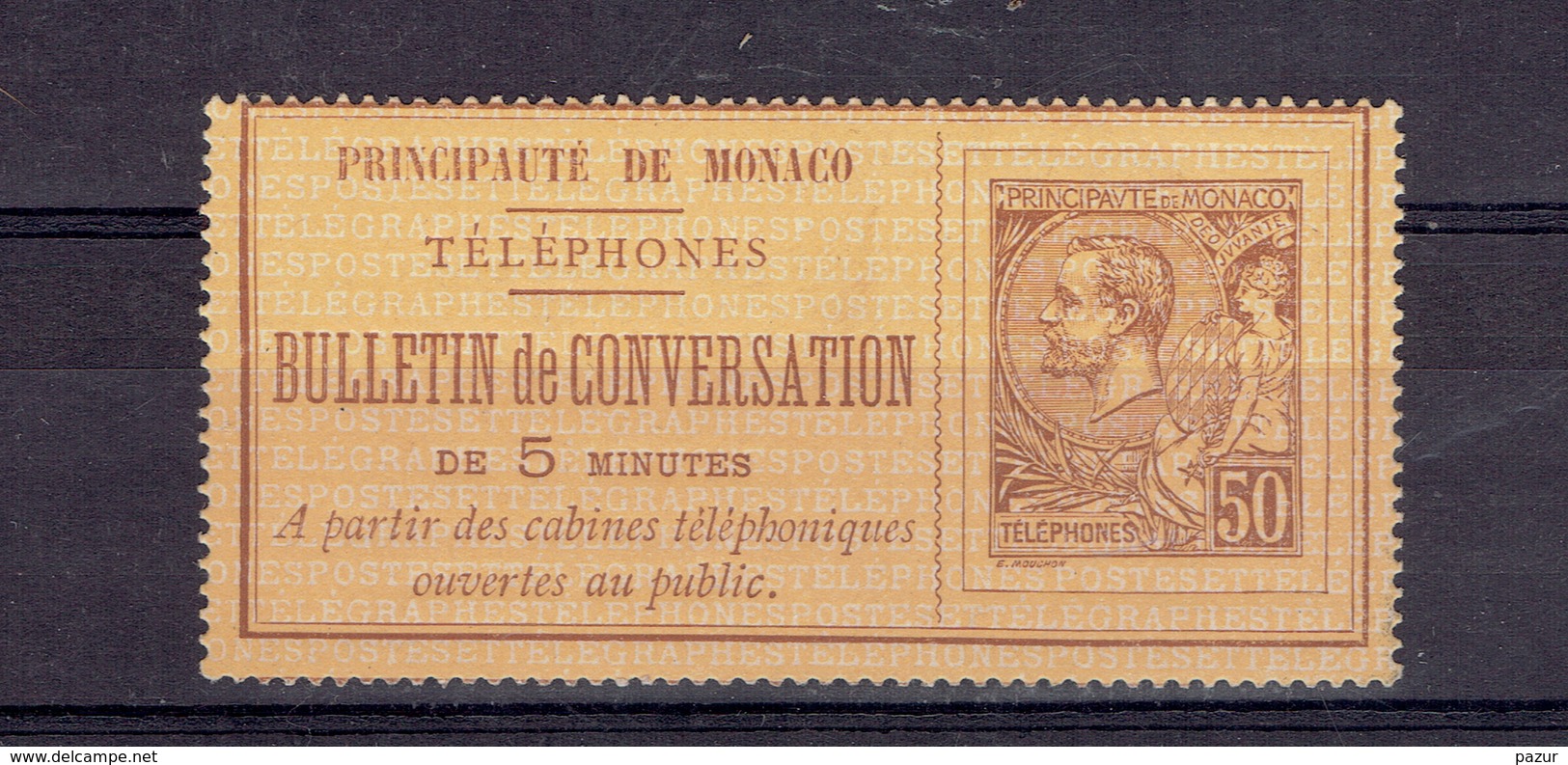 MONACO - TIMBRE TELEPHONE N°1 X SUPERBE - Téléphone