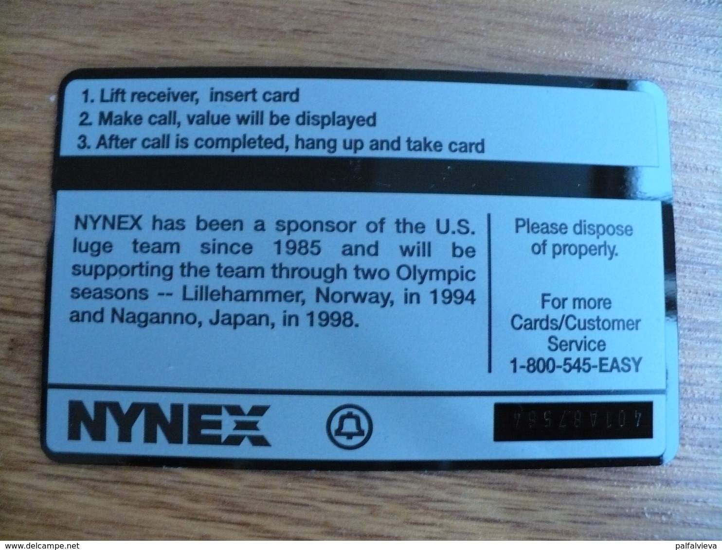 L & G Phonecard USA  - New York, Winter Olympics - [1] Hologramkaarten