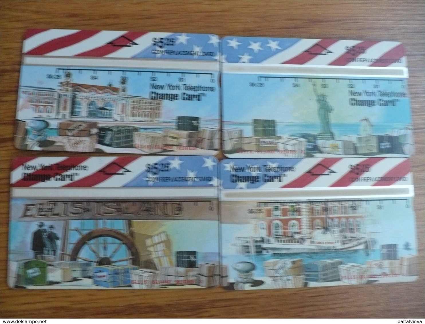 L & G Phonecard USA  - New York, Ellis Island Puzzle (set Of 4) - [1] Hologramkaarten