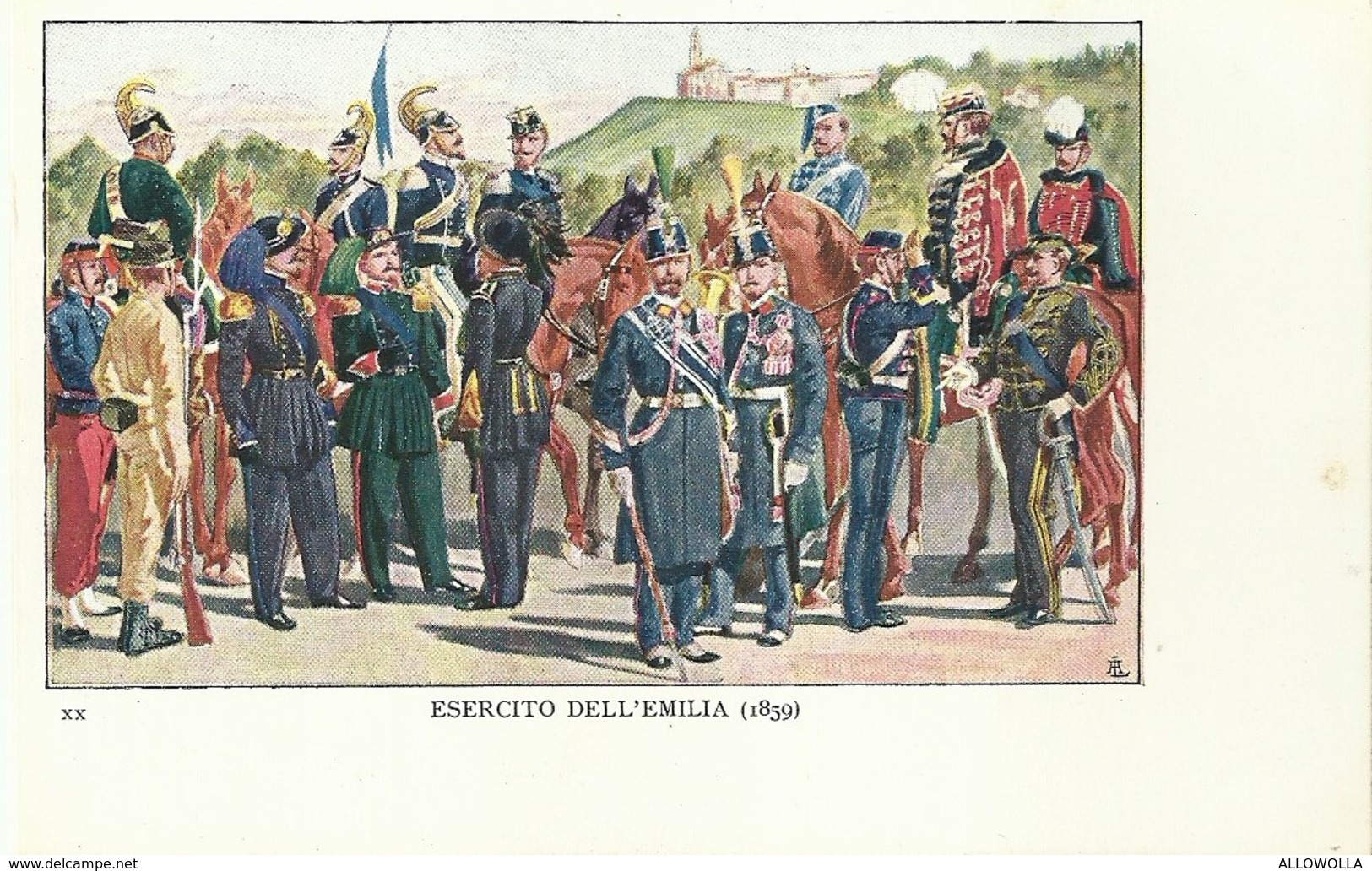 4113 "ESERCITO DELL'EMILIA -ILLUSTRAZIONE N° 20 DI QUINTO CENNI" CARTOLINA POSTALE ORIGINALE NON SPEDITA - Uniformen