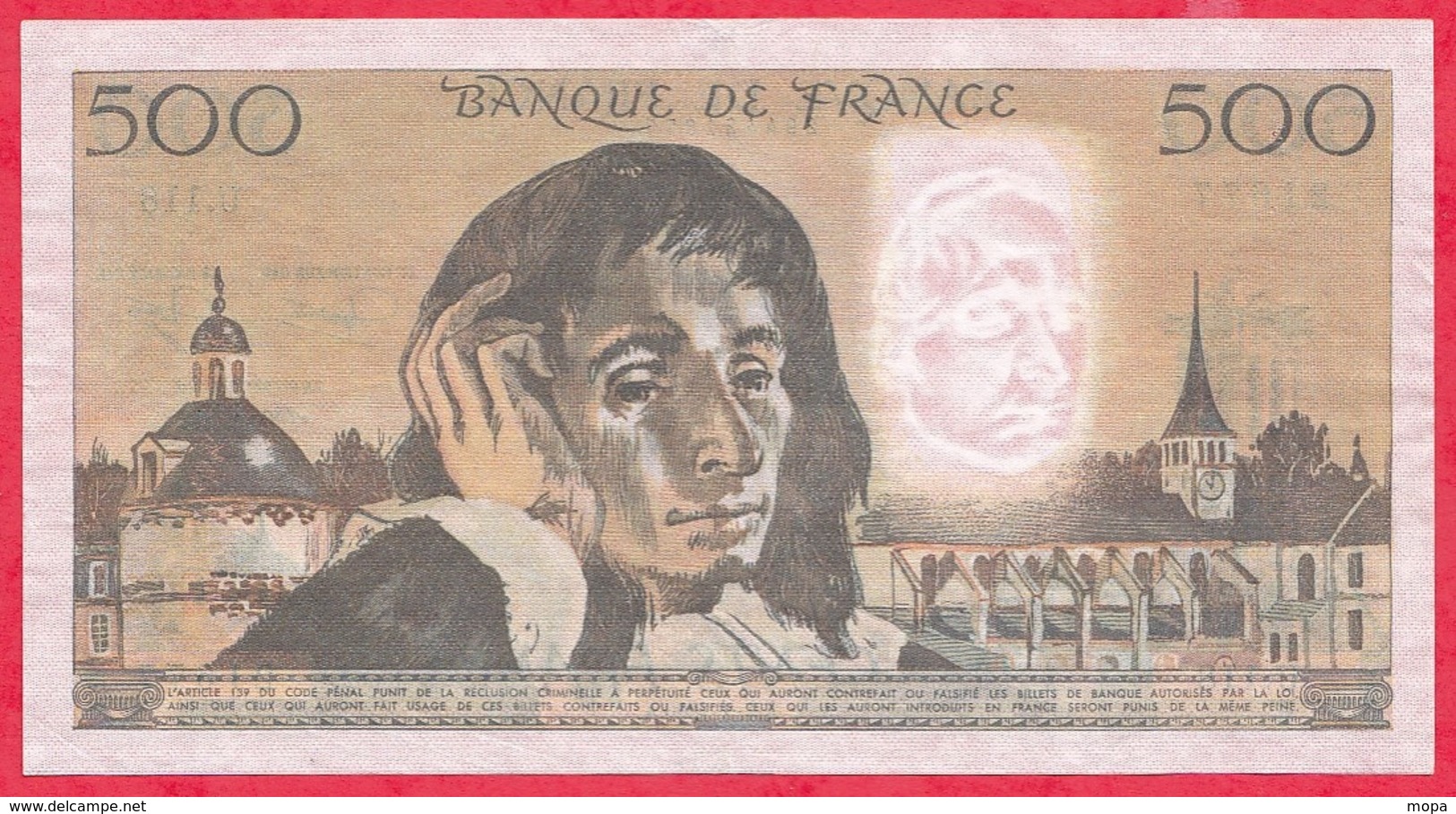 500 Francs "Pascal" Du 05/09/1980.A ----XF/SUP+-----ALPH .U.118 - 500 F 1968-1993 ''Pascal''