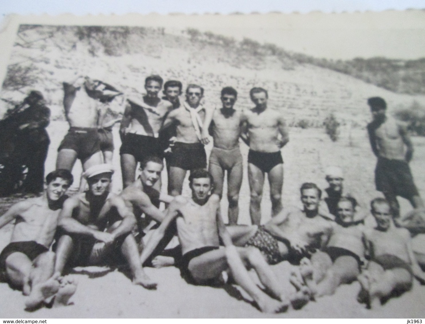 MACEDONIA, 18 PHOTOS, MEN AND WOMEN IN SWIMSUITS ON THE BEACH THE RIVER VARDAR, SKOPJE 1943