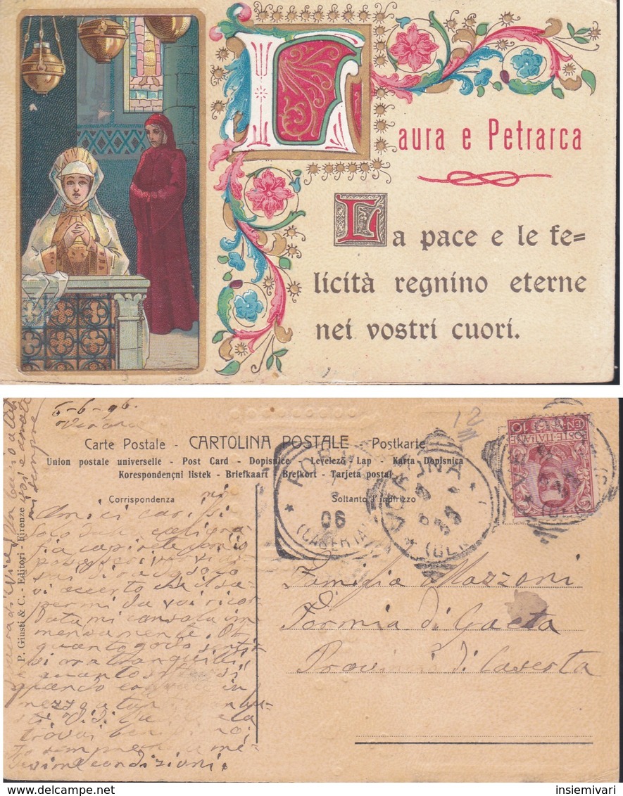 Laura E Petrarca - Buon Onomastico - Cartolina Postale D'epoca - Postcard. - Altri & Non Classificati