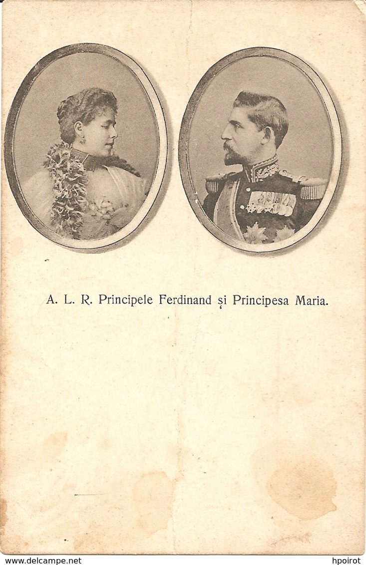 A. L. R. Principele FERDINAND Si Principesa MARIA - FORMATO PICCOLO - VIAGGIATA 1914 - (rif. M39) - Rumänien