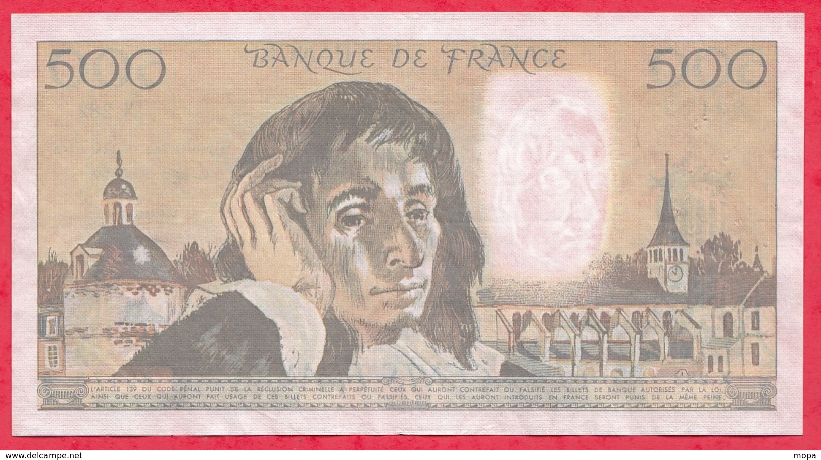 500 Francs "Pascal" Du 05/05/1988.E ----VF/SUP-----ALPH .X.282 - 500 F 1968-1993 ''Pascal''
