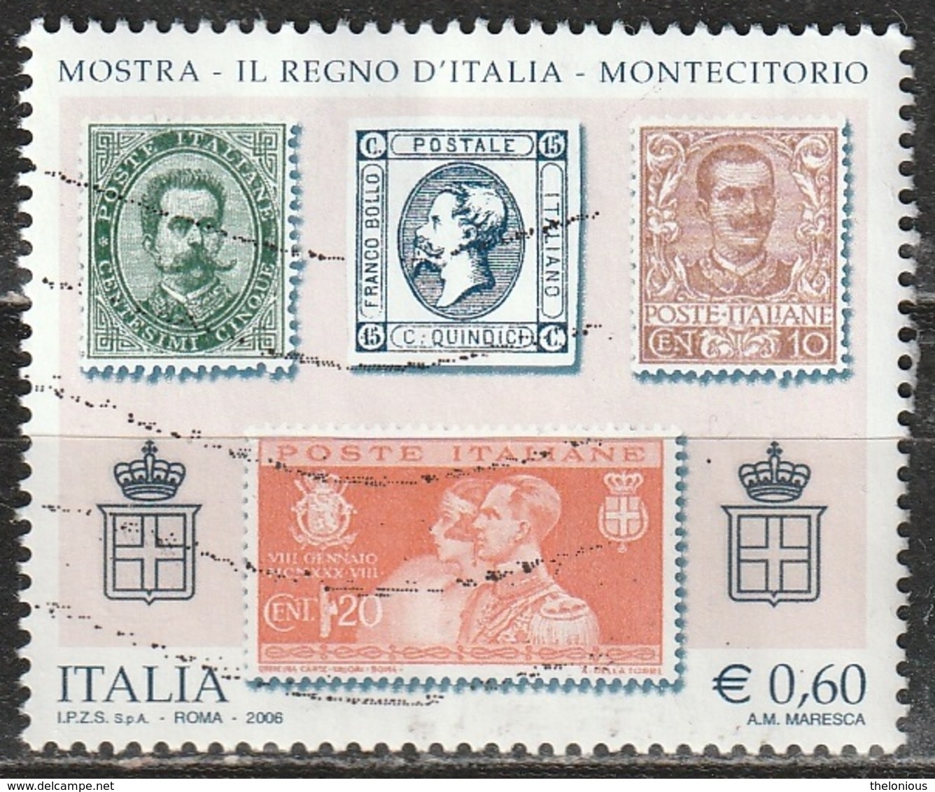 Italia 2006 - € 0,60 - Mostra Montecitorio, Il Regno D'Italia - 2001-10: Usati