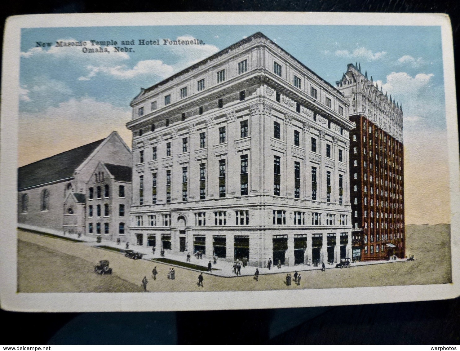 CARTE POSTALE _ CPA VINTAGE : USA _ NEBRASKA _ OMAHA _ Masonic Temple & Hotel Fontenelle      // CPA.L.GBUSA.95.22 - Omaha