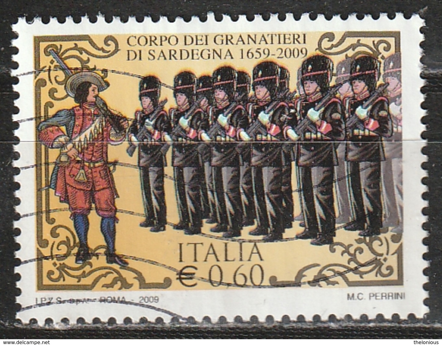 Italia 2009 - € 0,60 - Granatieri Di Sardegna - 2001-10: Usati