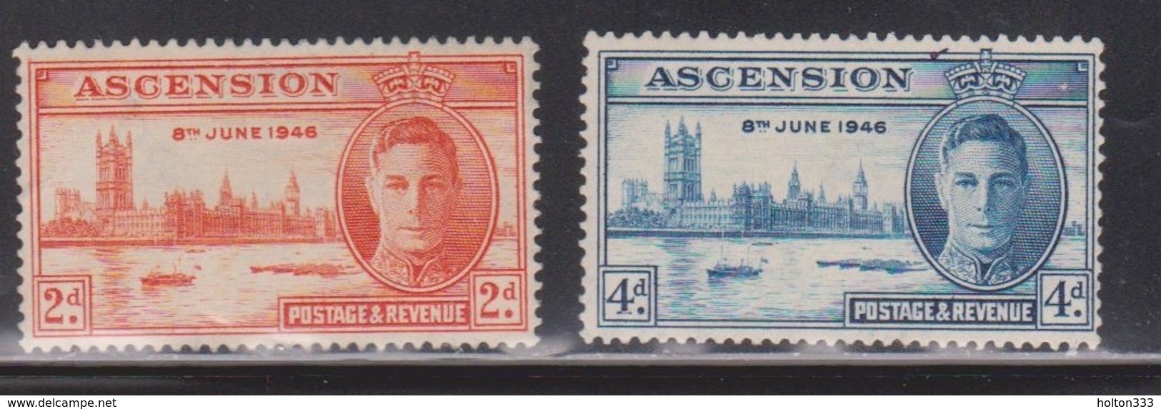 ASCENSION Scott # 50-1 MH - KGVI Peace Issue Set - Ascension