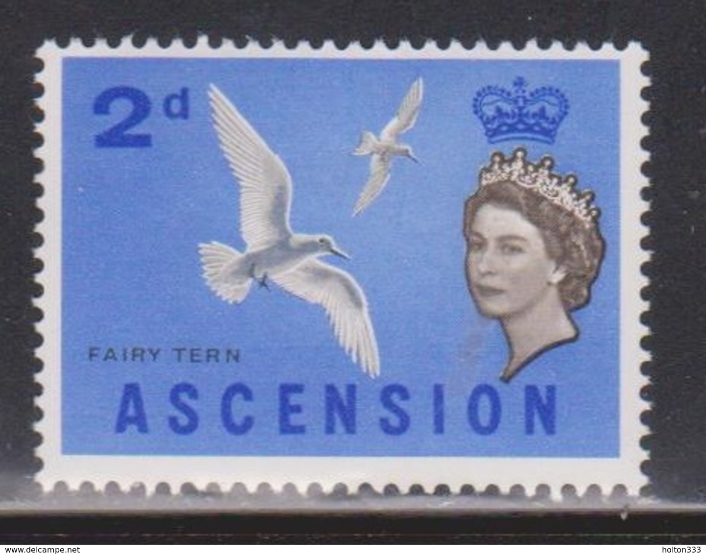 ASCENSION Scott # 77 MH - QEII & Bird - Fairy Tern - Ascension