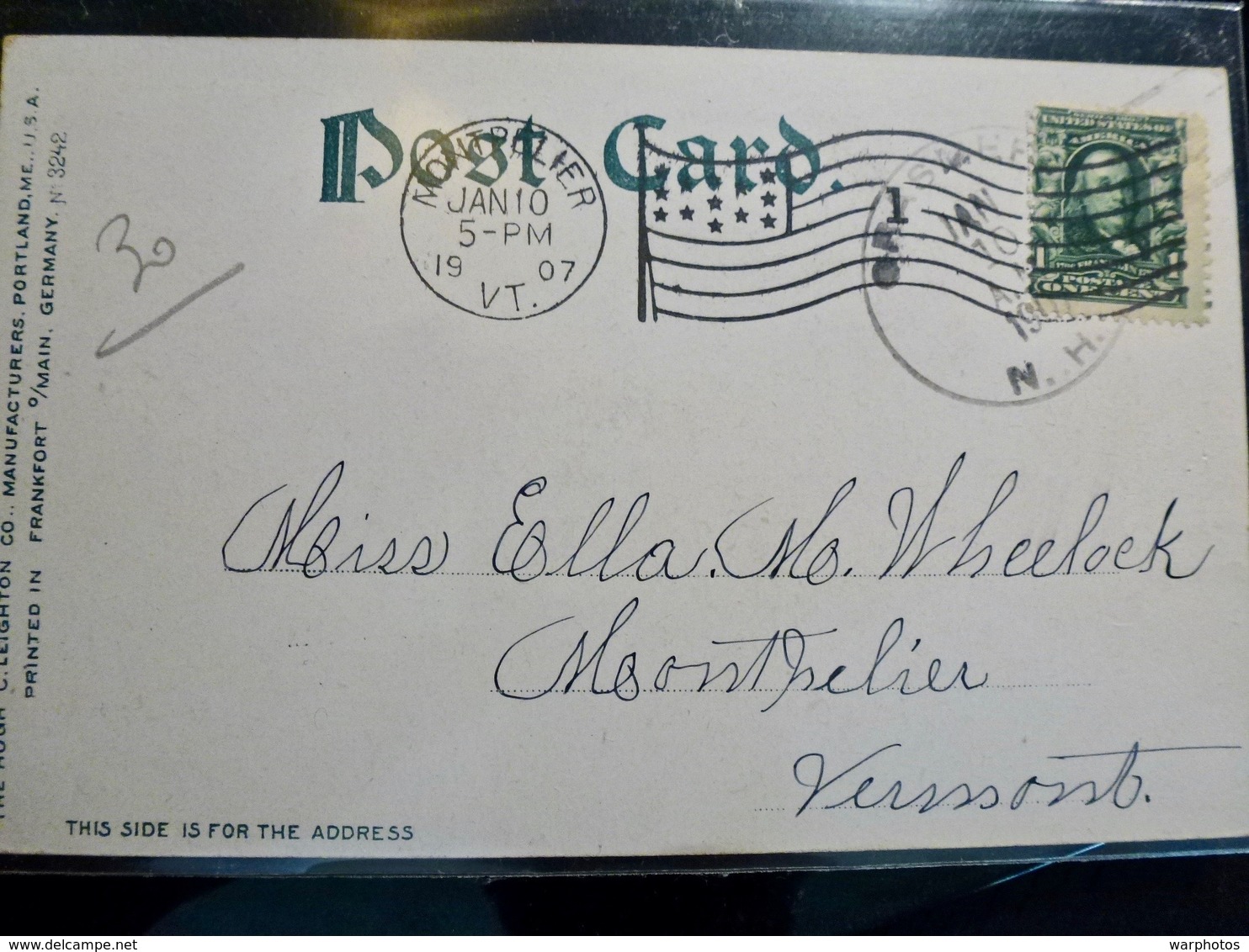 CARTE POSTALE _ CPA VINTAGE : USA _ NEW HAMPSHIRE _ MANCHESTER _ Masonic Home _ 1907     // CPA.L.GBUSA.95.22 - Manchester